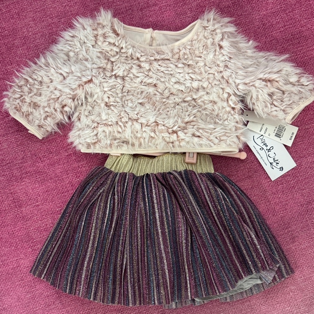 Pippa & Julie Pink and Gold Kids Matching Set